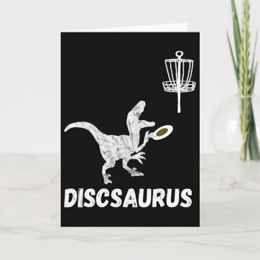 Disc Golf Dinosaur Frolfing T-rex Dino Funny Disc  カード (正面)