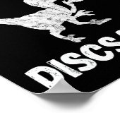 Disc Golf Dinosaur Frolfing T-rex Dino Funny Disc  ポスター (角)