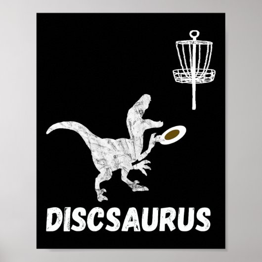 Disc Golf Dinosaur Frolfing T-rex Dino Funny Disc  ポスター (正面)