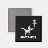 Disc Golf Dinosaur Frolfing T-rex Dino Funny Disc  マグネット (正面/裏面)