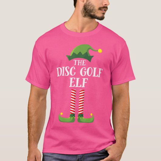 Disc Golf Elf Matching Family Group Christmas Part Tシャツ (正面)