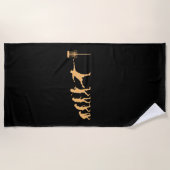 Disc Golf Evolution ビーチタオル (正面)