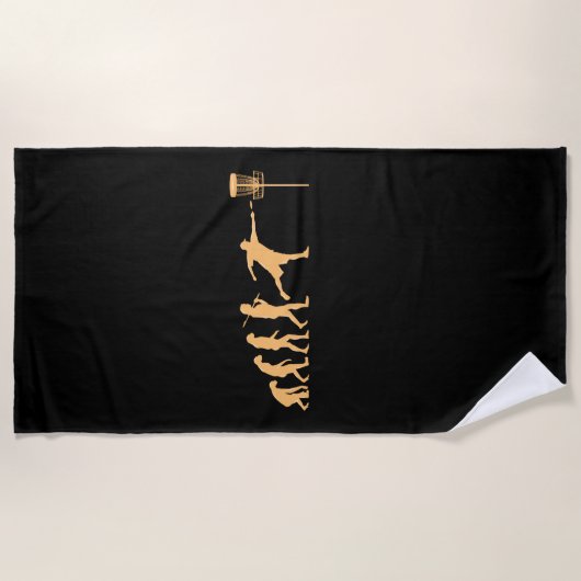 Disc Golf Evolution ビーチタオル (正面)