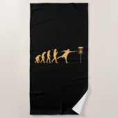 Disc Golf Evolution ビーチタオル (正面)