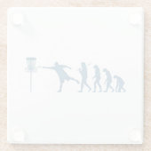 Disc Golf Evolution - Fun Gift for Disc Golfer ガラスコースター (裏面)