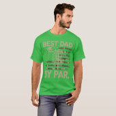Disc Golf Frisbee Funny Best Dad Par Camo US Flag Tシャツ (正面フル)