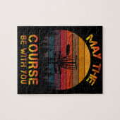 Disc Golf May The Course Be With You Frolf ジグソーパズル (横)