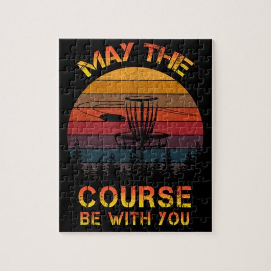 Disc Golf May The Course Be With You Frolf ジグソーパズル (縦)