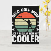 Disc Golf Mom Disc Golfing Mother Frisbee Golfer W カード (黄色い花)