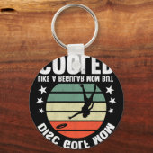 Disc Golf Mom Disc Golfing Mother Frisbee Golfer W キーホルダー (正面)
