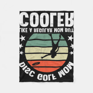 Disc Golf Mom Disc Golfing Mother Frisbee Golfer W フリースブランケット