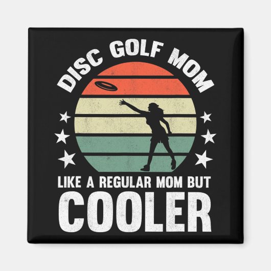 Disc Golf Mom Disc Golfing Mother Frisbee Golfer W マグネット (正面)