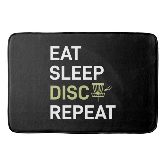 Disc Golf Player | Eat Sleep Disc Golf Repeat バスマット (正面)