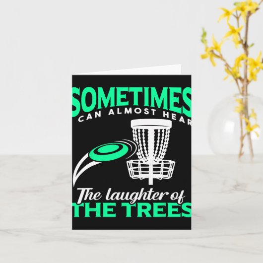 Disc Golf Player Frisbee Golf I Can Almost Hear Th カード (黄色い花)