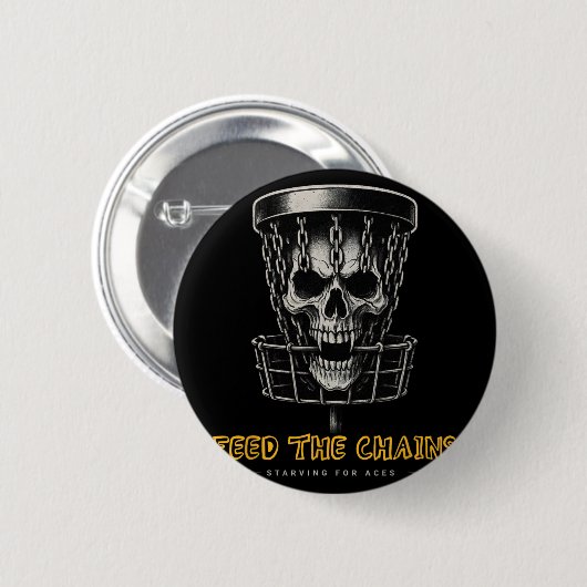 Disc Golf Player - Funny Feed The Chains  缶バッジ (正面&裏面)