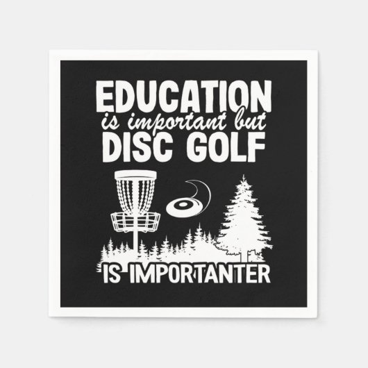 Disc Golf Player Quotes Funny Disc Golfer Gift スタンダードカクテルナプキン (正面)