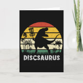 Disc Golf Retro Dinosaur Disc Golf Player Frolf Fl カード (正面)
