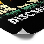 Disc Golf Retro Dinosaur Disc Golf Player Frolf Fl ポスター (角)