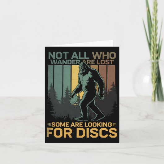 Disc Golf Sasquatch Bigfoot Disc Golfer Funny Disc カード (正面)