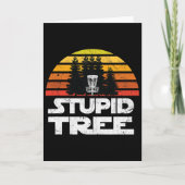 Disc Golf Shirts For Men Stupid Tree Frisbee Golf  カード (正面)