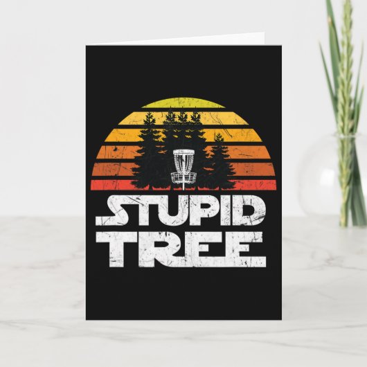 Disc Golf Shirts For Men Stupid Tree Frisbee Golf  カード (正面)