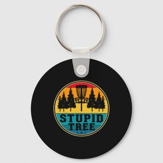 Disc Golf Stupid Tree - Disc Golf _1  キーホルダー (正面)