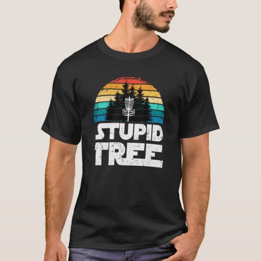 Disc Golf Stupid Tree For Dad Men Fathers Day  1 Tシャツ (正面)