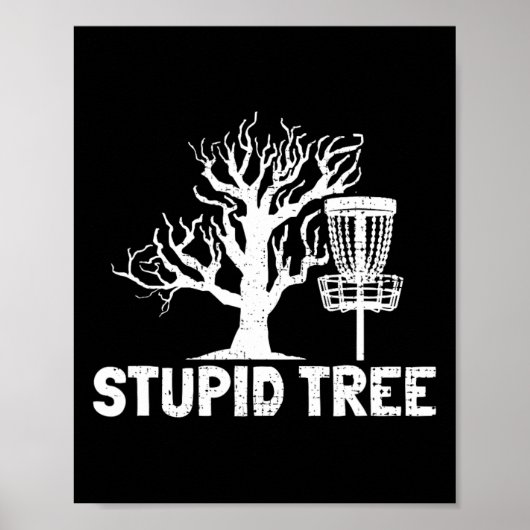Disc Golf Stupid Tree Noun Dictionary Gifts Midran ポスター (正面)
