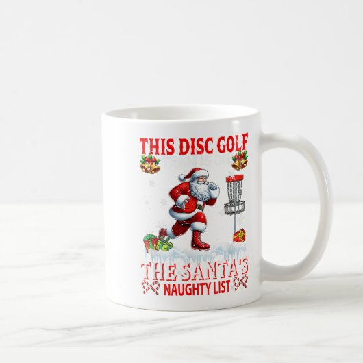 Disc Golf Team Is On Santa's Xmas Naughty List Fun コーヒーマグカップ (右)