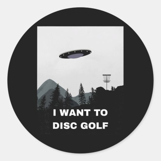 Disc Golf Ufo  ラウンドシール (正面)