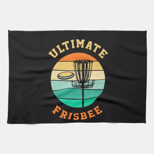 Disc Golf Ultimate Frisbee キッチンタオル (横)