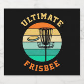 Disc Golf Ultimate Frisbee スパークリングワインラベル (シングルラベル)