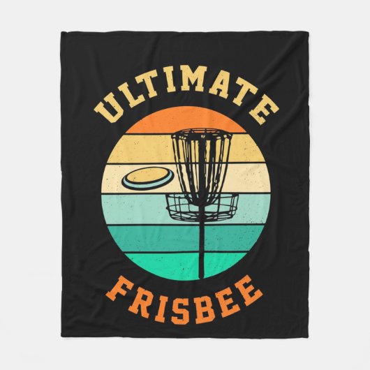 Disc Golf Ultimate Frisbee フリースブランケット (正面)