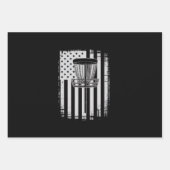 Disc Golf USA Flag Golfer Golfing Sport Lover ラッピングペーパーシート (正面)
