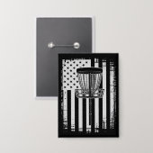 Disc Golf USA Flag Golfer Golfing Sport Lover 缶バッジ (正面/裏面)