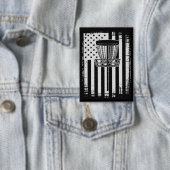 Disc Golf USA Flag Golfer Golfing Sport Lover 缶バッジ (インサイチュ)