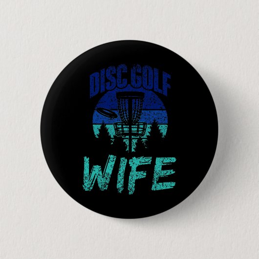 Disc Golf Wife Disc Golfer Disc Golfing Player Dis 缶バッジ (正面)