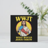 Disc Golf Wwjt What Would Jesus Throw Frisbee  招待状 (スタンド正面)