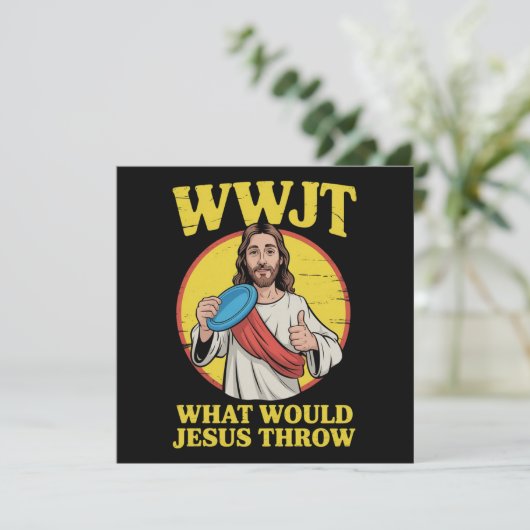 Disc Golf Wwjt What Would Jesus Throw Frisbee  招待状 (スタンド正面)