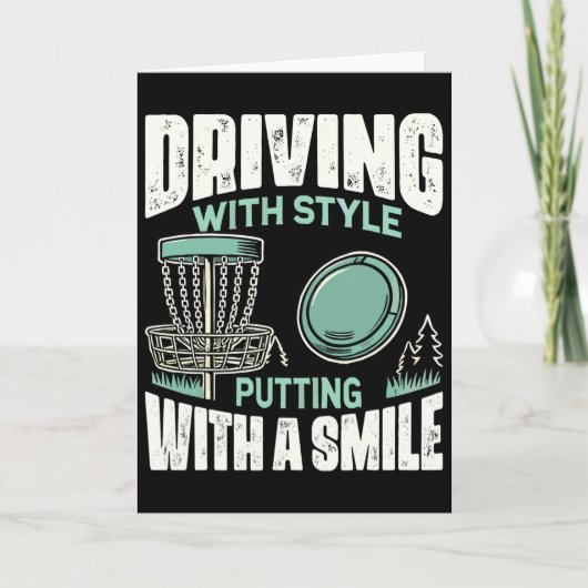 Disc Golfer Driving With Style Disc Golf  カード (正面)