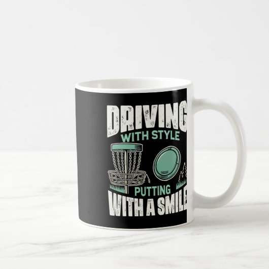 Disc Golfer Driving With Style Disc Golf  コーヒーマグカップ (右)