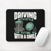 Disc Golfer Driving With Style Disc Golf  マウスパッド (マウス)