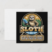 Disc Golfer Funny Sloth Disc Golf Player Golfer 招待状 (正面/裏面)