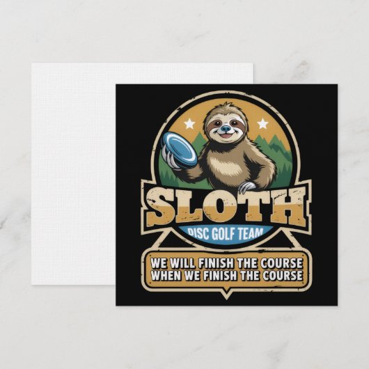 Disc Golfer Funny Sloth Disc Golf Player Golfer 招待状 (正面/裏面)