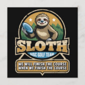 Disc Golfer Funny Sloth Disc Golf Player Golfer 招待状 (正面)