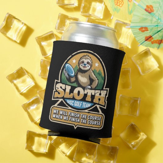Disc Golfer Funny Sloth Disc Golf Player Golfer 缶クーラー (インサイチュ 夏)