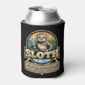 Disc Golfer Funny Sloth Disc Golf Player Golfer 缶クーラー (缶正面)