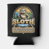 Disc Golfer Funny Sloth Disc Golf Player Golfer 缶クーラー (正面)