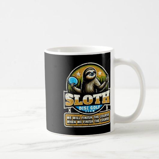 Disc Golfer I Funny Sloth Disc Golf Player  コーヒーマグカップ (右)