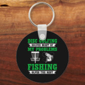 Disc Golfing Solves Most Of My Problems - Disc Gol キーホルダー (正面)